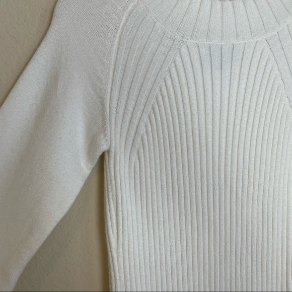 New Lulu’s Snuggle Party Ivory Mock Neck Midi Sweater Dress - Picture 6 of 8